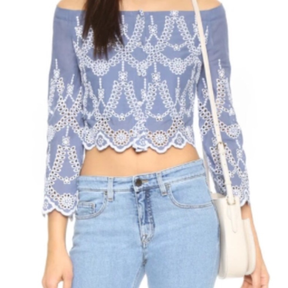 Kendall + Kylie off the shoulder top